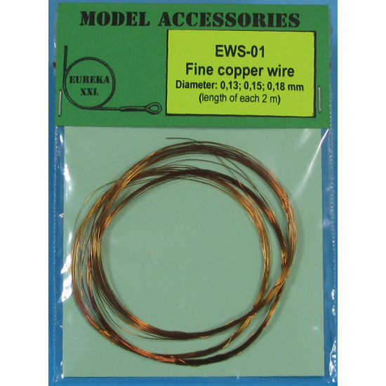 Eureka Ews-01 Universal Fine Copper Wires 0.13 Mm / 0.15 Mm / 0.18 Mm 2m Each