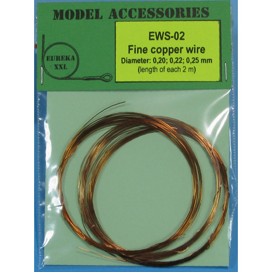 Eureka Ews-02 Universal Fine Copper Wires 0.20 Mm / 0.22 Mm / 0.25 Mm 2m Each