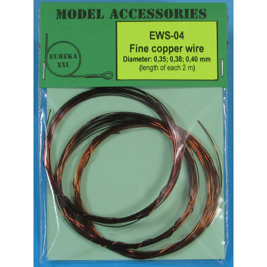 Eureka Ews-04 Universal Fine Copper Wires 0.35 Mm / 0.38 Mm / 0.40 Mm 2m Each