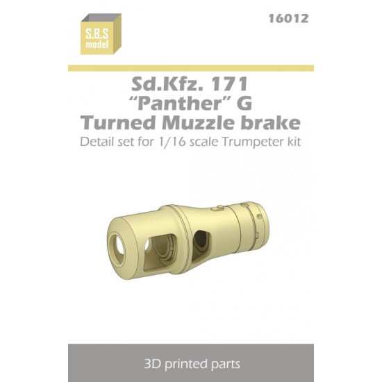 Sbs 16012 1/16 Sd Kfz 171 Panther G Muzzle Brake Turned Resin Model Kit