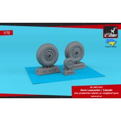 Armory Aw72431 1/72 Avro Lancaster Lincoln Wheels Late Type W Weighted Tyres Resin Model