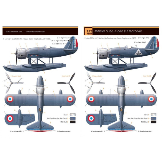 Sbs 7024 1/72 Loire 210 Prototype Resin Model Kit Military Aircraft