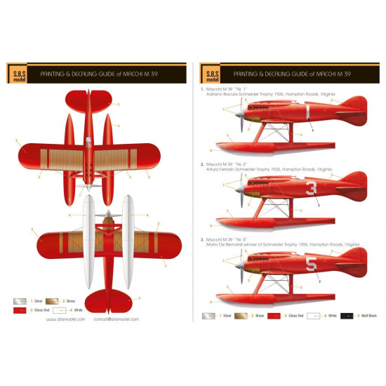 Sbs 7032 1/72 Macchi M 39 Schneider Trophy 1926 Race Resin Model Kit