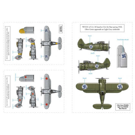 Sbs D72003 1/72 Decal For Polikarpov I-153 Chaika Finnish Air Force Wwii