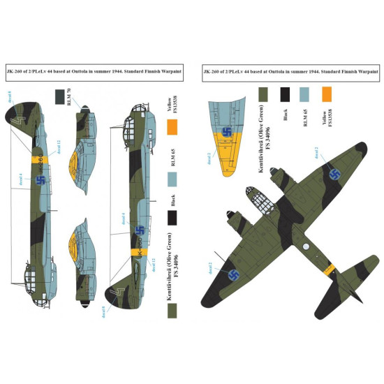 Sbs D72009 1/72 Decal For Junkers Ju-88 A-4 In Finnish Service Ww Ii