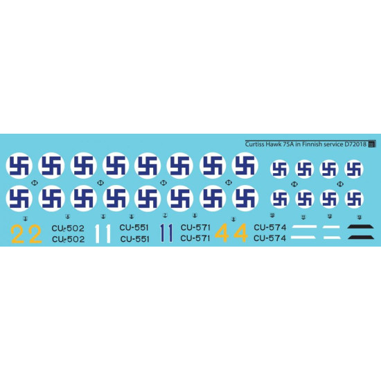 Sbs D72018 1/72 Decal For Curtiss Hawk 75a In Finnish Service
