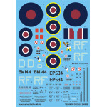 Techmod 24002 1/24 Supermarine Spitfire Mk Vb British Raf Fighter Wet Decal