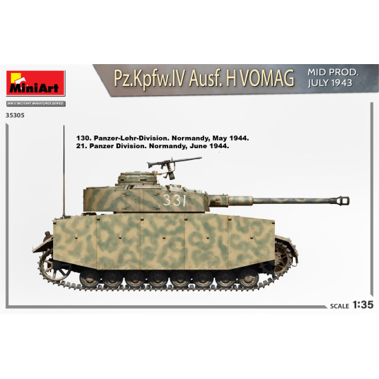 Miniart 35305 - 1/35 - Pz Kpfw Iv Ausf H Vomag Mid Prod July 1943
