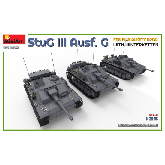 Miniart 35362 - 1/35 - Stug Iii Ausf G Feb 1943 Alkett Prod With Winterketten Miniart 35362 - 1/35 - Stug Iii Ausf G Feb 1943 Alkett Prod With Winterketten