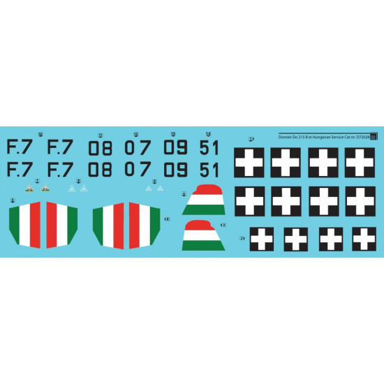 Sbs D72028 1/72 Decal For Dornier Do 215 B In Hungarian Service