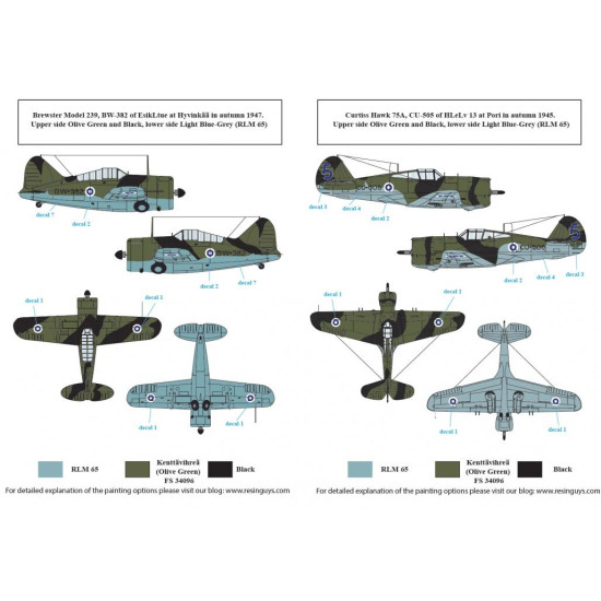 Sbs D72037 1/72 Decal For Finnish Fighters - Post War Markings