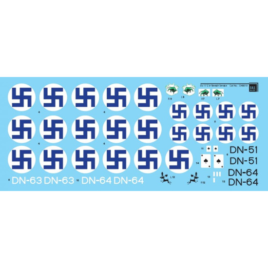 Sbs D48010 1/48 Decal For Dornier Do-17z In Finnish Service Wwii Sbs D48010 1/48 Decal For Dornier Do-17z In Finnish Service Wwii