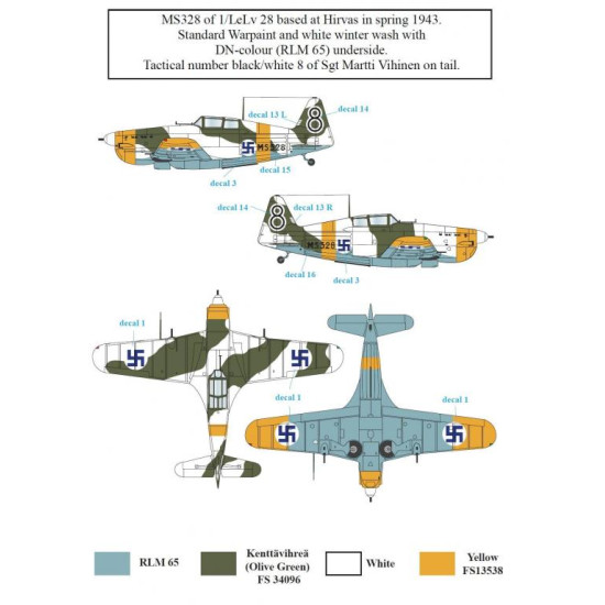 Sbs D48015 1/48 Decal For Morane-saulnier M S 406 In Finnish Service