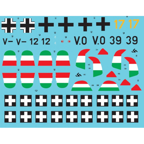 Sbs D48024 1/48 Decal For Messerschmitt Bf-109f In Hungarian Service Vol I