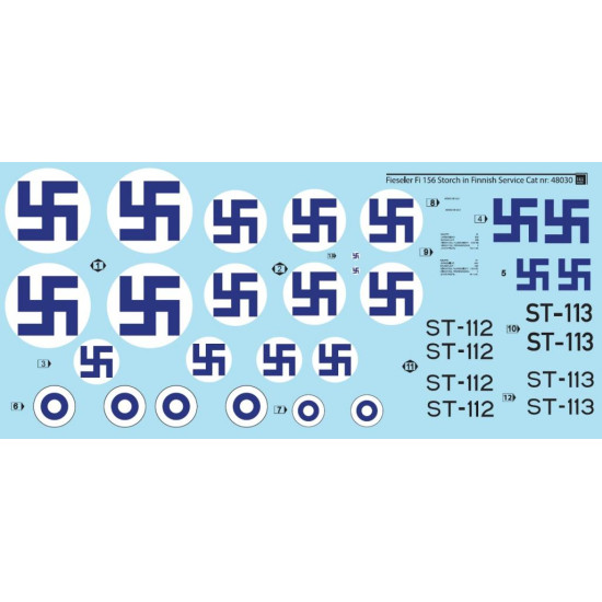 Sbs D48030 1/48 Decal For Fieseler Fi-156 Storch In Finnish Service