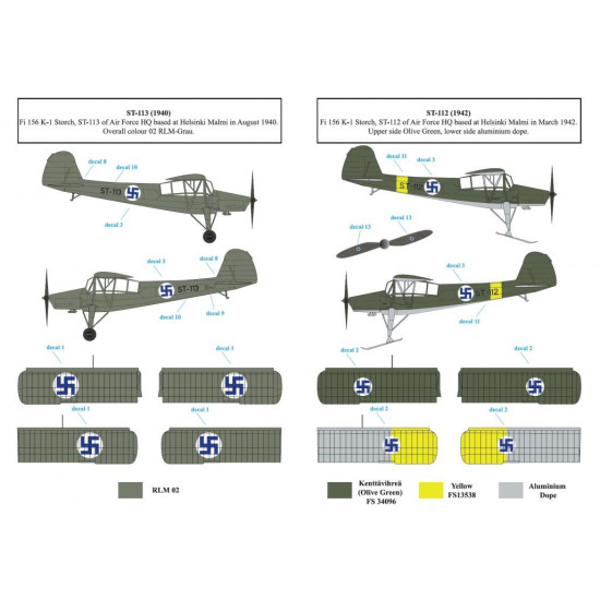 Sbs D48030 1/48 Decal For Fieseler Fi-156 Storch In Finnish Service