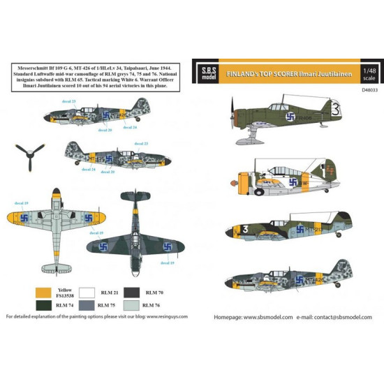 Sbs D48033 1/48 Decal For Fiat G 50 Freccia In Finnish Service