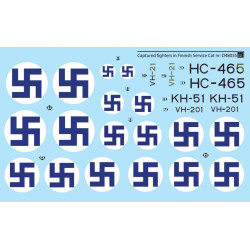 Sbs D48035 1/48 Decal For Captured Fighters In Finnish Service Ww Ii