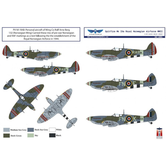 Sbs Buc-48001 1/48 Spitfire Mk Ixe Royal Norvegian Air Force Ww Ii