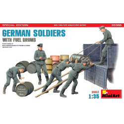 Miniart 35366 1/35 German Soldiers With Fuel Drums Special Edition Figures Kit