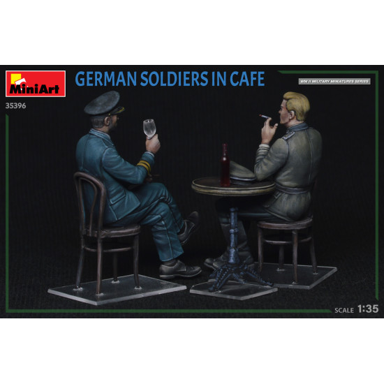 Miniart 35396 - 1/35 - German Soldiers In Cafe Figures Model Kit