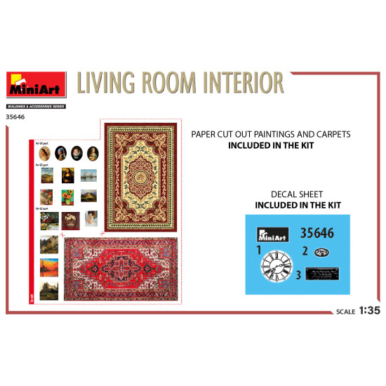 Miniart 35646 - 1/35 - Living Room Interior Model Kit