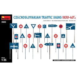 Miniart 35655 - 1/35 - Czechoslovakian Traffic Signs 1930 40 S Diorama Model Kit