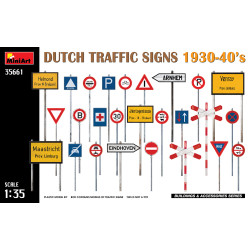 Miniart 35661 - 1/35 - Dutch Traffic Signs 1930 40 S Diorama Model Kit