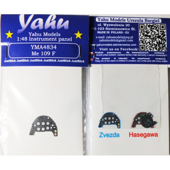 Yahu Model Yma4834 1/48 Me-109f For Zvezda Accessories For Aircraft