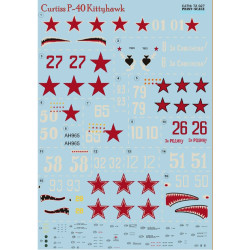 DECAL 1/72 FOR CURTISS P-40 KITTYHAWK DECALS SET 1/72 PRINT SCALE 72-027