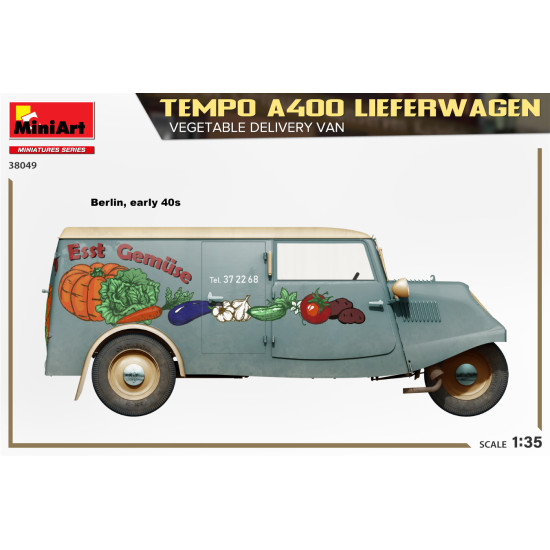 Miniart 38049 - 1/35 - Tempo A400 Lieferwagen Vegetable Delivery Van Vehicle Kit