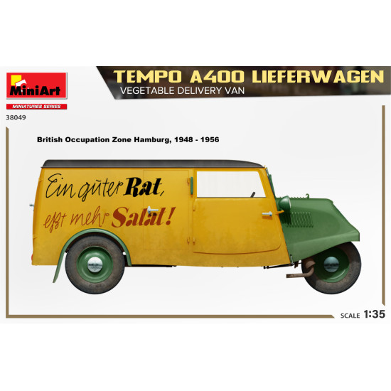 Miniart 38049 - 1/35 - Tempo A400 Lieferwagen Vegetable Delivery Van Vehicle Kit