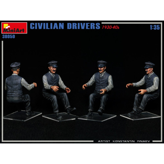 Miniart 38050 - 1/35 - Civilian Drivers 1930 40s Figures Model Kit