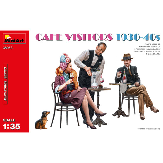 Miniart 38058 - 1/35 - Cafe Visitors 1930 40s Figures Kit Model