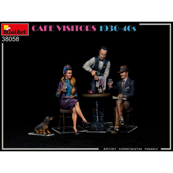 Miniart 38058 - 1/35 - Cafe Visitors 1930 40s Figures Kit Model