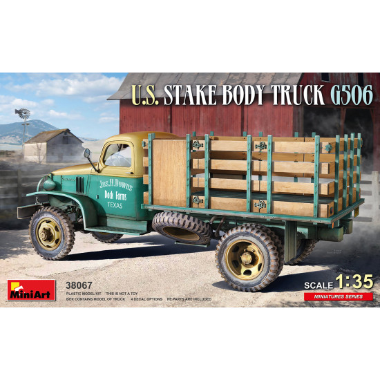 Miniart 38067 - 1/35 - U S Stake Body Truck G506 Scale Model Kit