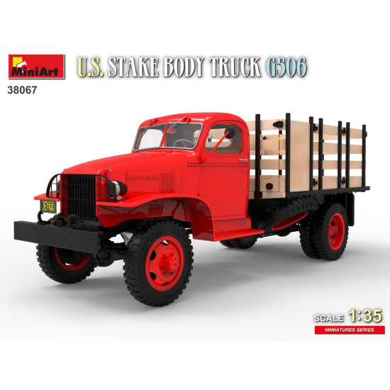 Miniart 38067 - 1/35 - U S Stake Body Truck G506 Scale Model Kit