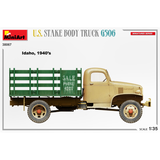 Miniart 38067 - 1/35 - U S Stake Body Truck G506 Scale Model Kit