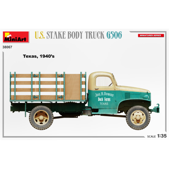 Miniart 38067 - 1/35 - U S Stake Body Truck G506 Scale Model Kit