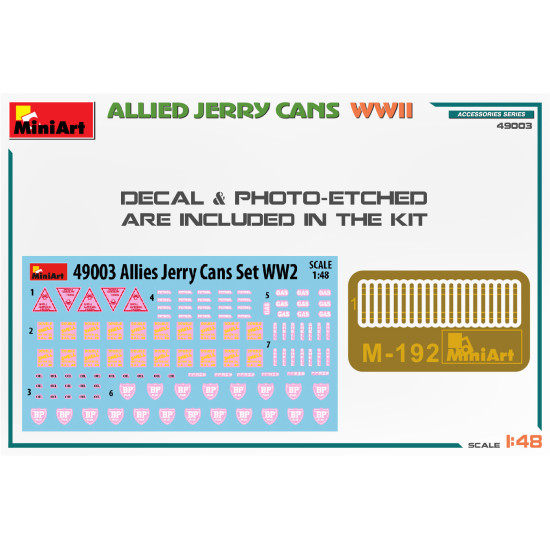 Miniart 49003 - 1/48 - Allied Jerry Cans Ww2 Plastic Model Accessories