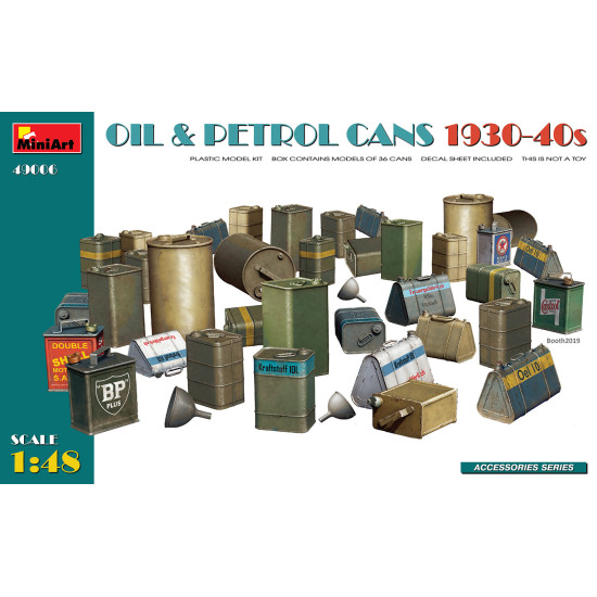 Miniart 49006 - 1/48 - Oil Petrol Cans 1930 40s Plastic Model