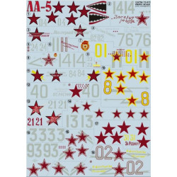 DECAL 1/72 FOR LA-5 decals set 1/72 Print Scale 72-011