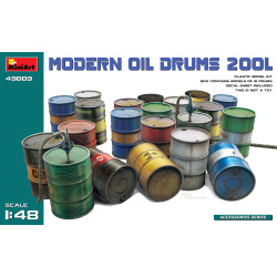 Miniart 49009 - 1/48 - Modern Oil Drums 200l Plastic Model Accessories