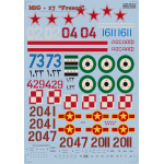 DECAL 1/48 FOR MIG 17 FRESCO DECALS SET 1/48 PRINT SCALE 48-013