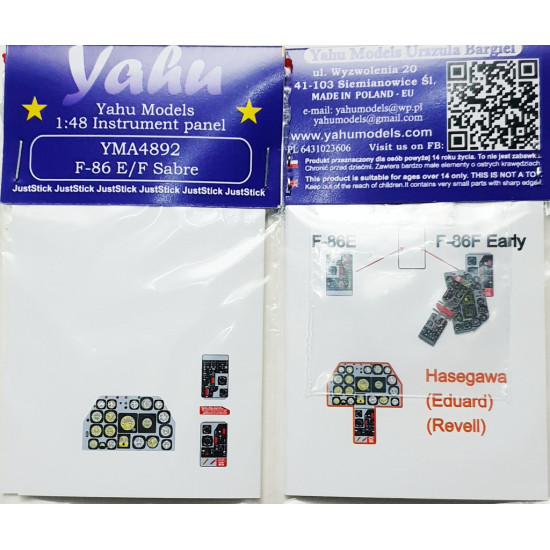 Yahu Model Yma4892 1/48 F-86e/F Sabre For Hasegawa Eduard Revell Accessories Kit