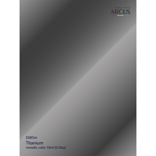 Arcus 085 Enamel Paint Metallic Color Titanium Saturated Color 10ml