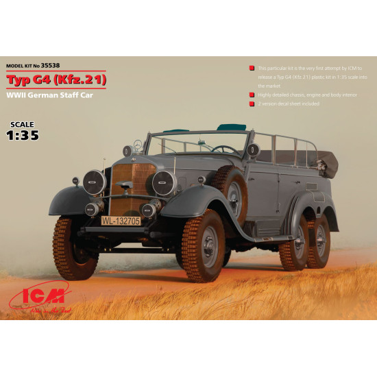 Typ G4 (Kfz.21), WWII German Staff Car 1/35 ICM 35538