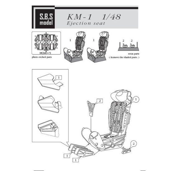 Sbs 48010 1/48 Km 1 Ejection Seats For Mig 21 Bis Mf Resin Photo Etched Model Kit