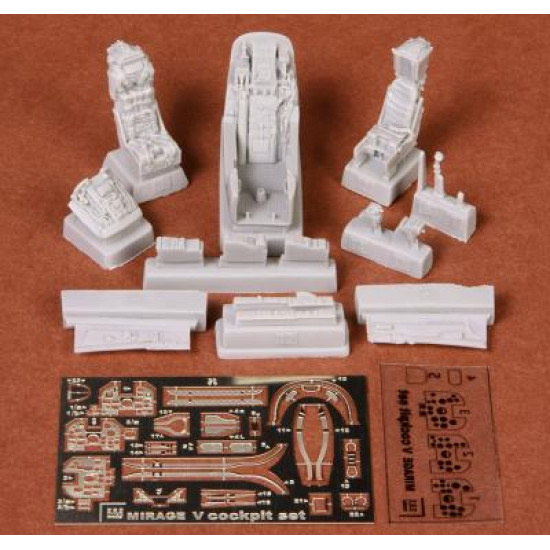 Sbs 48051 1/48 Mirage 5 Cockpit Set For Kinetic Kit Resin Photo Etched