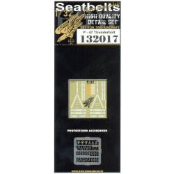 Hgw 132017 1/32 Textile Seatbelts For P-47 Thunderbolt 2 Sets Hasegawa Trumpeter